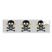 Black Skull Tears Bumpersticker Bumper Sticker