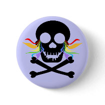 Black Skull Tears Buttons