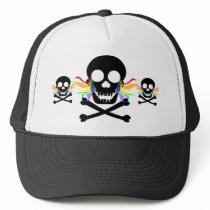 Black Skull Tears Hats