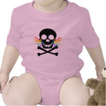 Black Skull Tears Onesie Tee Shirts
