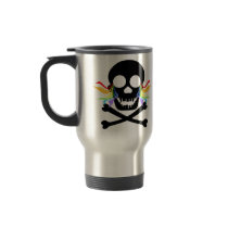 Black Skull Tears Travel Mugs