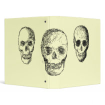 Black Skulls Binder!  Customise color & add text!
