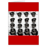 Black Skulls by Flash Allen Greeting Card Black Skulls by Flash Allen Greeting Card