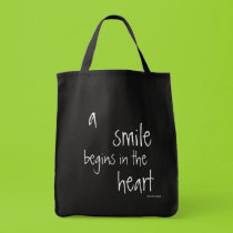 Black Smile Recycle Grocery Bag bags