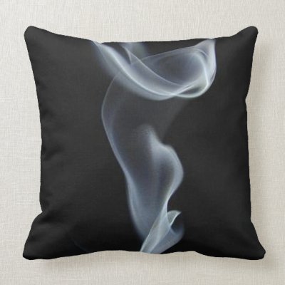 Black Smoke Throw Pillows