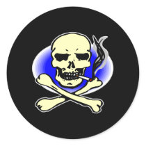 Black Smoking Skull stickers