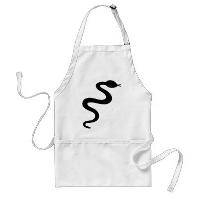 black snake icon apron by Tomaniac