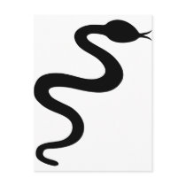 black snake icon post cards