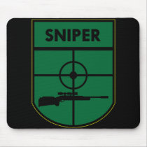 Black Sniper Patch Mouse Mat