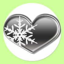 black snowflake heart stickers by trish1968 black snowflake heart stickers