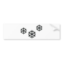 black snowflakes bumper stickers