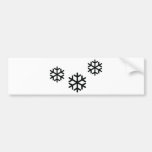 black snowflakes bumper sticker