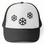 black snowflakes mesh hat