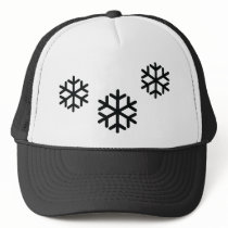 black snowflakes hats