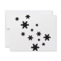 black snowflakes icon invitations