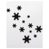 black snowflakes icon letterhead