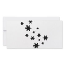 black snowflakes icon photo cards