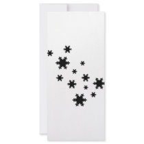 black snowflakes icon customized rack card
