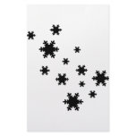 black snowflakes icon customized stationery