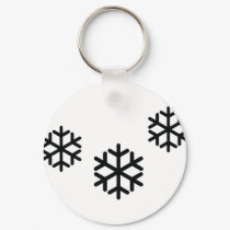 black snowflakes keychains