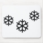 black snowflakes mouse pads