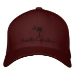 Black South Carolina Palmetto Moon Embroidered Hat