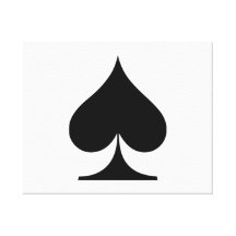 Black Spade Stretched Canvas Prints