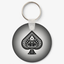Black Spades: Playing Cards Suit: Keychain by spiritswitchboard Black Spades: Playing Cards Suit: Keychain