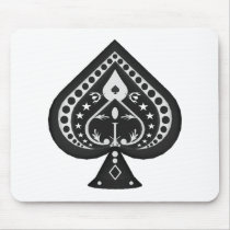 Black Spades: Playing Cards Suit: Mouse Mats