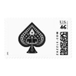 Black Spades: Playing Cards Suit: postage