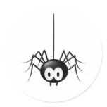 Black Spider Cute Halloween Gift Classic Round Sticker