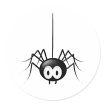 Black Spider Cute Halloween Gift stickers
