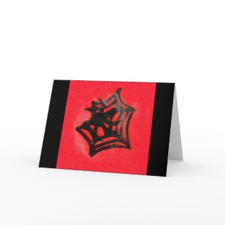 Black Spider Greeting Cards card