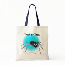 Black Spider Trick or Treat Bag