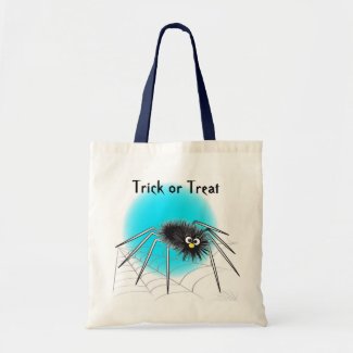 Black Spider Trick or Treat Bag