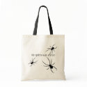 Black spiders wants a treat Halloween candy loot bag