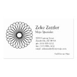 Black Spirograph Business Card Template