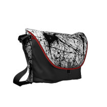 Black Splatter messenger bag