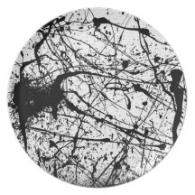 Black Splatter plate