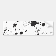 Black Splattered Paint Bumper Sticker