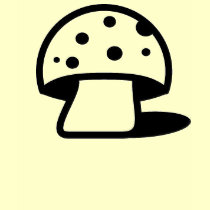 Black Spotted Mushroom t-shirts