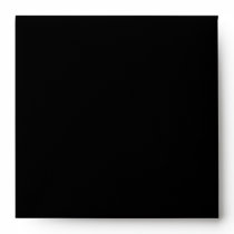 Black Square Scrollwork Monogrammed Envelopes