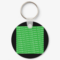 Black Square Template Keychain