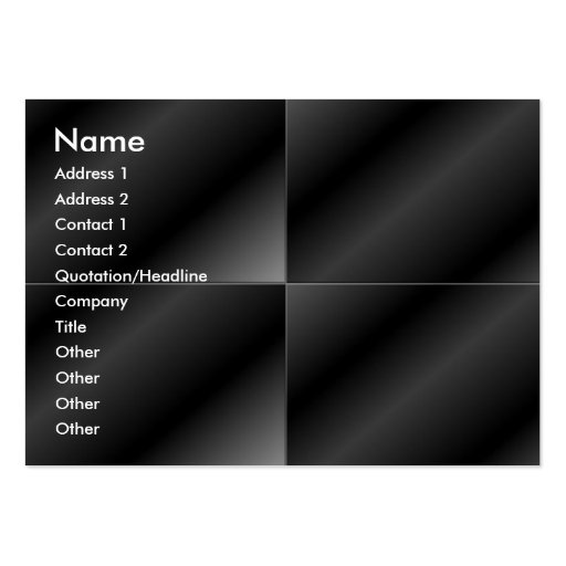 Black Square Tiles Profile Card Business Card Template (front side)