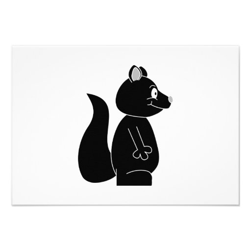 Black Squirrel. Personalized Invitations
