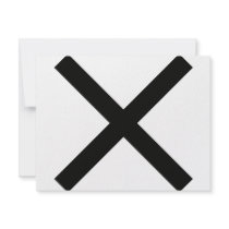 black St. Andrews cross icon invitations