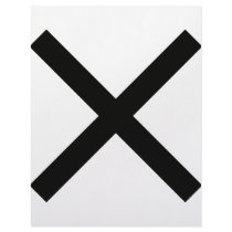 black St. Andrews cross icon letterhead