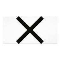 black St. Andrews cross icon photo cards
