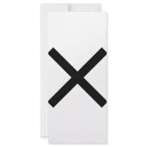 black St. Andrews cross icon rack cards