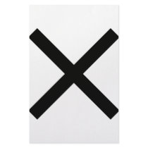 black St. Andrews cross icon Stationery